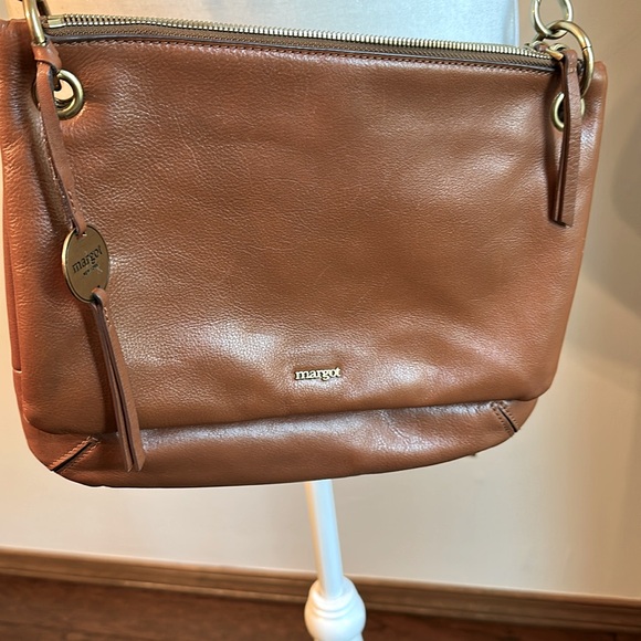 Margot Tan Leather Crossbody Bag - Picture 2 of 15